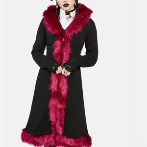 Dollskill grave girls faux fur cardigan